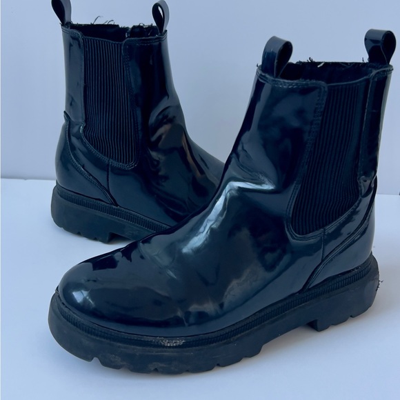 Zara Shoes - Black Patent Leather Chelsea Boots